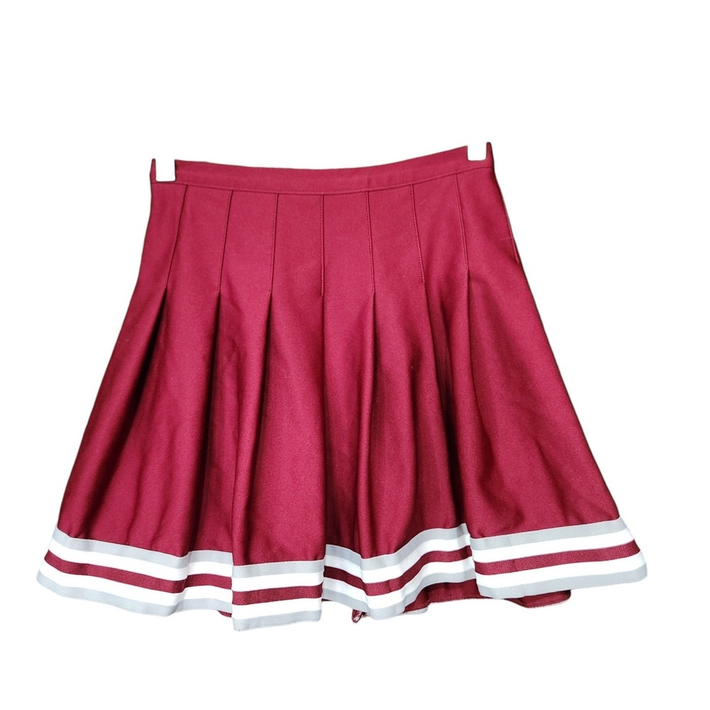 Varsity Spirit Burgundy Pleated Cheerleader Skirt Youth 8/16 Waist 24" USA